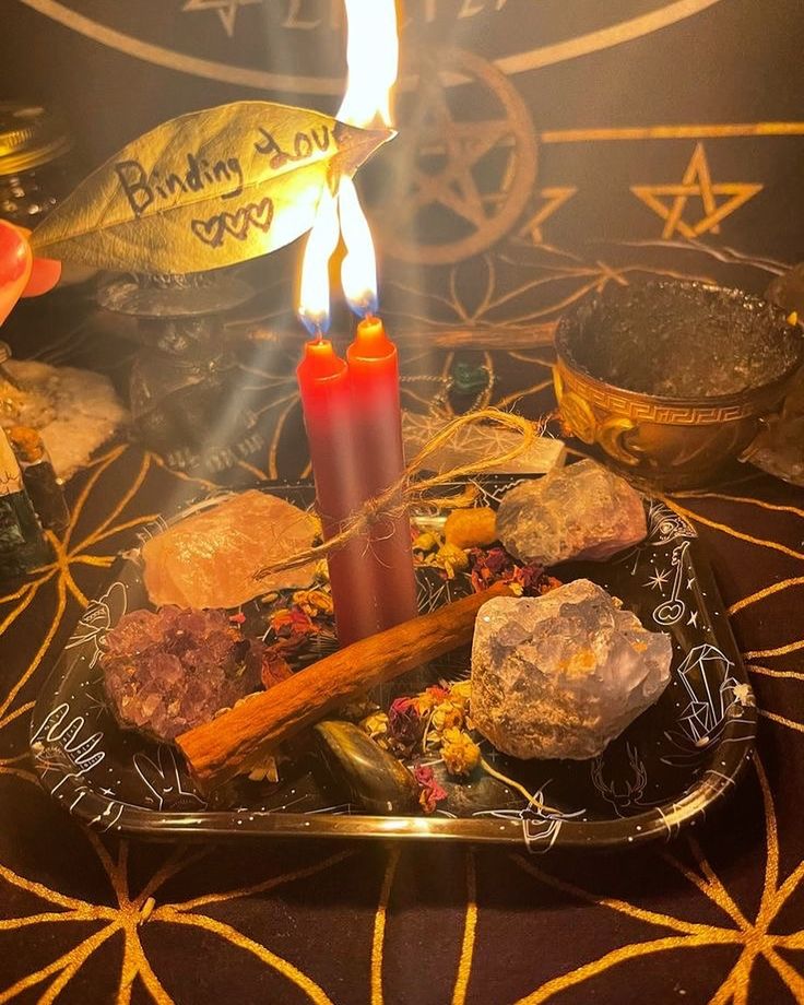 Sacred ritual setup for African love spells